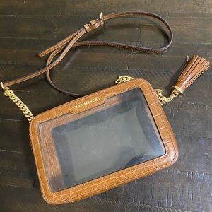 Tan/ Brown Clear Small Crossbody